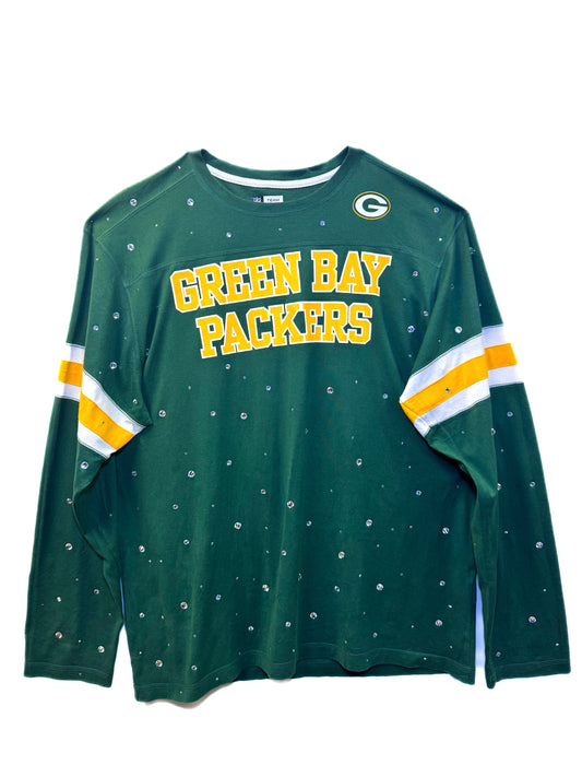 Rhinestone Green Bay Packers Long Sleeve XL