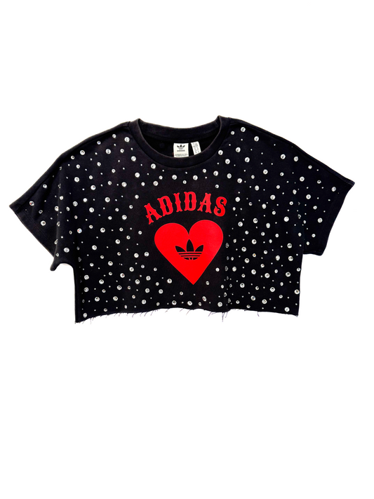 Rhinestone Cropped Jersey M